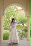 Lw 9347 Cotton With Thread Embroidered Work Navratri Gown